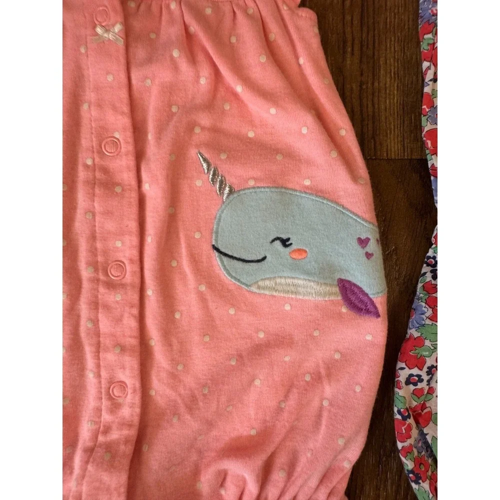 Carters‎ Baby Girl 6 Months Clothes Lot Romper Shorts Summer Outfits Flowers Big